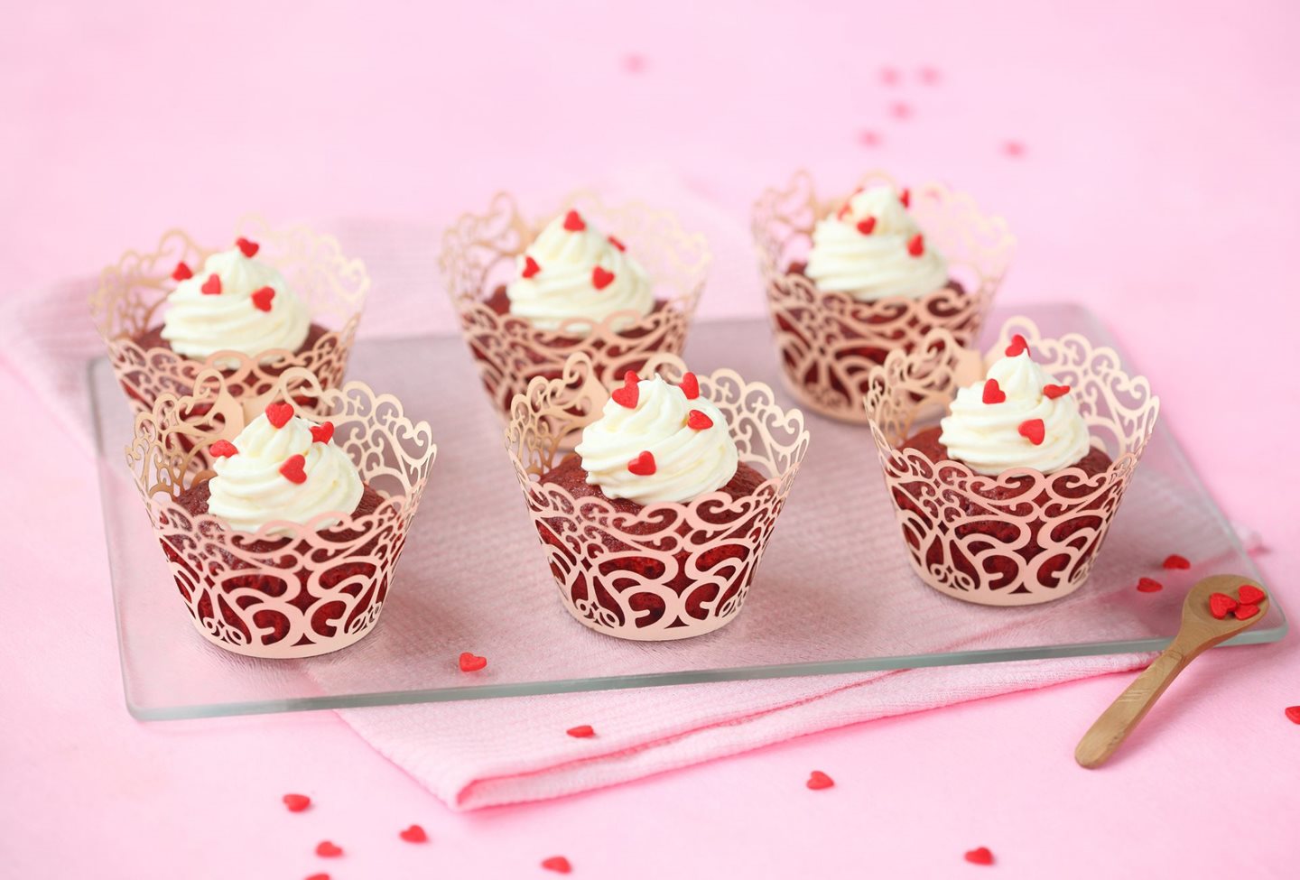 Vörös bársony cupcake krémsajttal