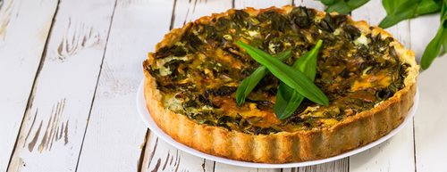 Gluténmentes medvehagymás quiche – kipróbált recept