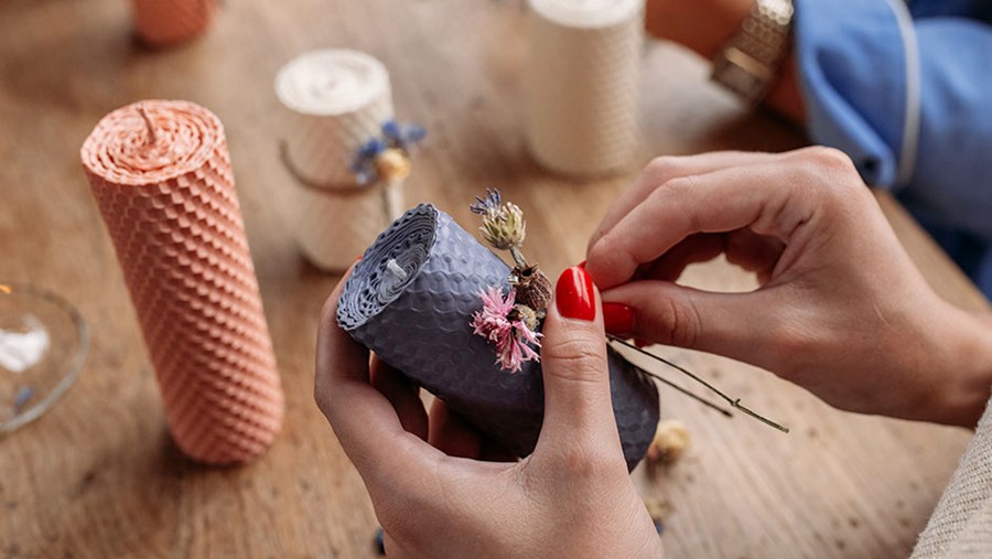 DIY-méhvisza gyertya